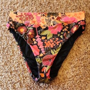 Kitty And Vibe Floral High-Waisted Bikini Bottom- Xl2